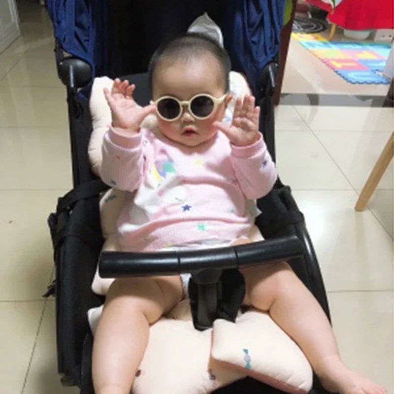 0-4 Years Baby Silical Gel Glasses UV400 Protection TPEE Polarized Strap Baby Girl Flexible Sunglasses with Free Silicone Rope - LOCKDEALZ