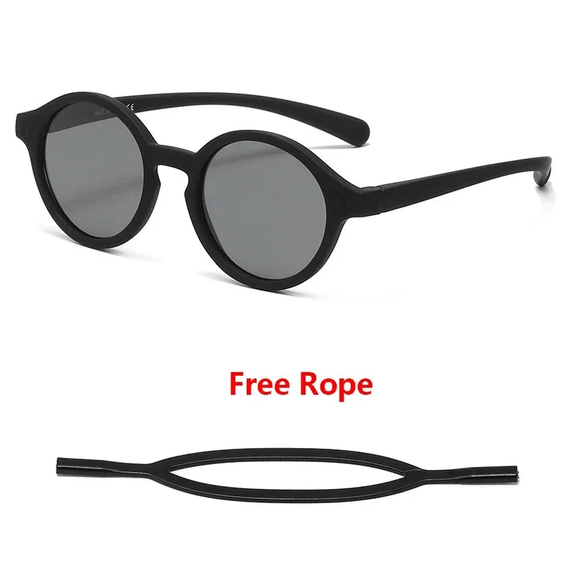 0-4 Years Baby Silical Gel Glasses UV400 Protection TPEE Polarized Strap Baby Girl Flexible Sunglasses with Free Silicone Rope - LOCKDEALZ