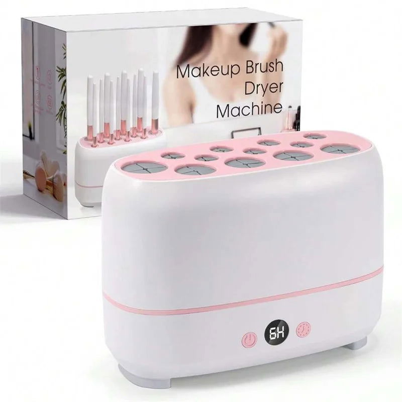 12 Holes Makeup Brushes Dryer Electric Cosmetic Brush Drying Machine Automatic Cosmetic Puff Makeup Tools Cleaner and Dryer Tool - LOCKDEALZ