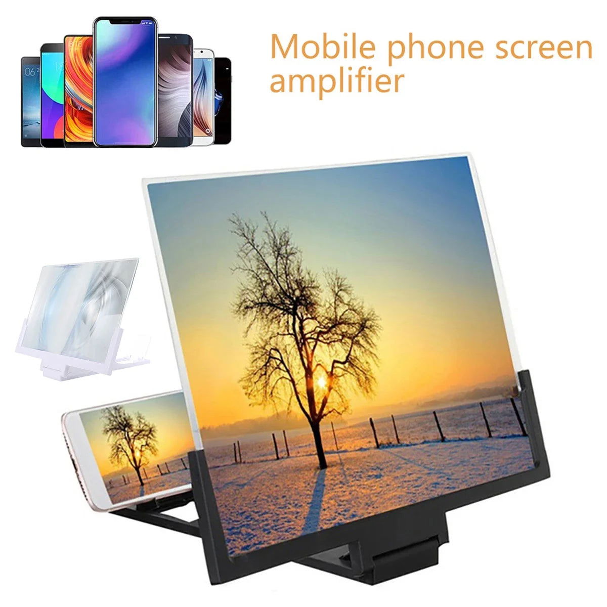 14 Inch Mobile Phone Screen Amplifier 3D Magnifying Glass Stand Magnifier HD Video Amplifier Phone Stand Enlarged Screen Bracket - LOCKDEALZ