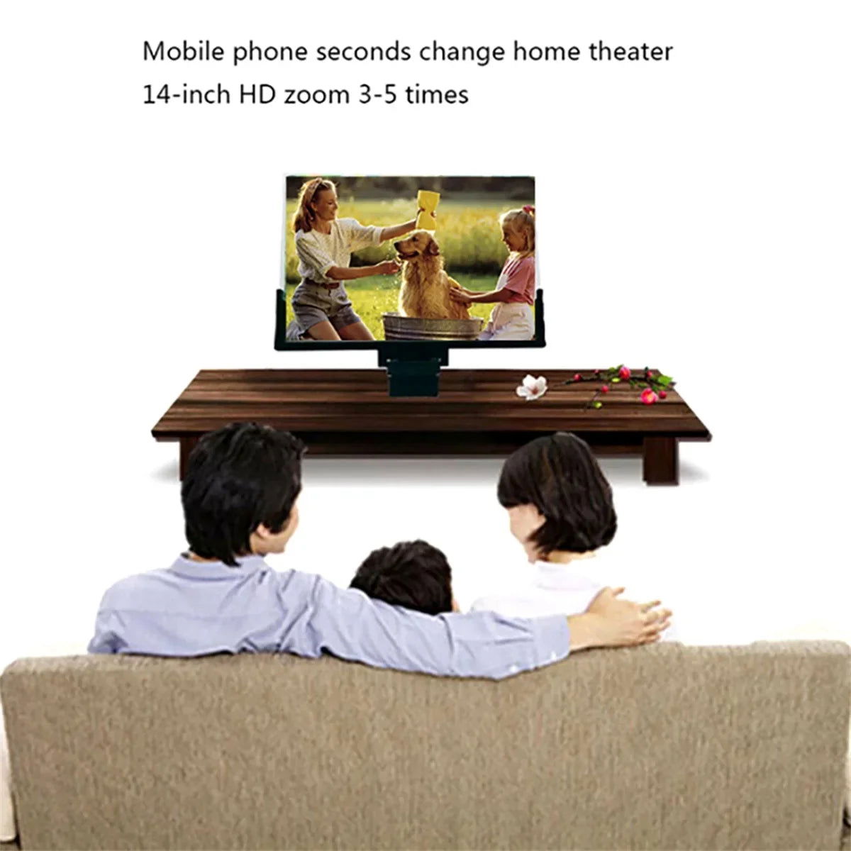 14 Inch Mobile Phone Screen Amplifier 3D Magnifying Glass Stand Magnifier HD Video Amplifier Phone Stand Enlarged Screen Bracket - LOCKDEALZ