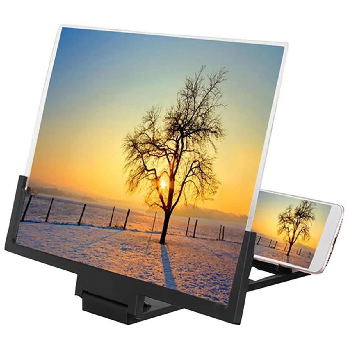 14 Inch Mobile Phone Screen Amplifier 3D Magnifying Glass Stand Magnifier HD Video Amplifier Phone Stand Enlarged Screen Bracket - LOCKDEALZ