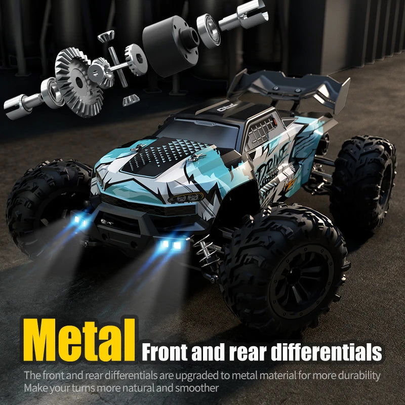 1:16 70KM/H Or 50KM/H 4WD RC Car With LED Remote Control Cars High Speed Drift Monster 4x4 Truck for Kids vs Wltoys 144001 Toys - LOCKDEALZ