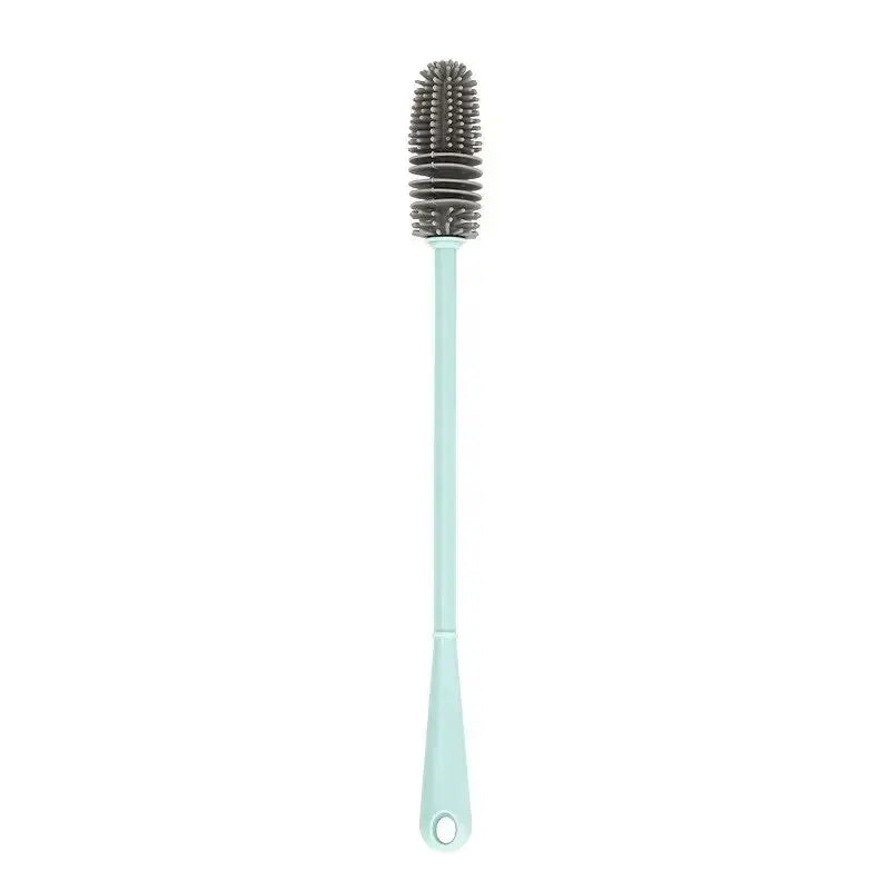 1 Silicone Milk Bottle Brush Cup Cleaner Glass Cleaner Kitchen Long Handled Beverage Bottle Glass Cup Cleaning Brush - LOCKDEALZ