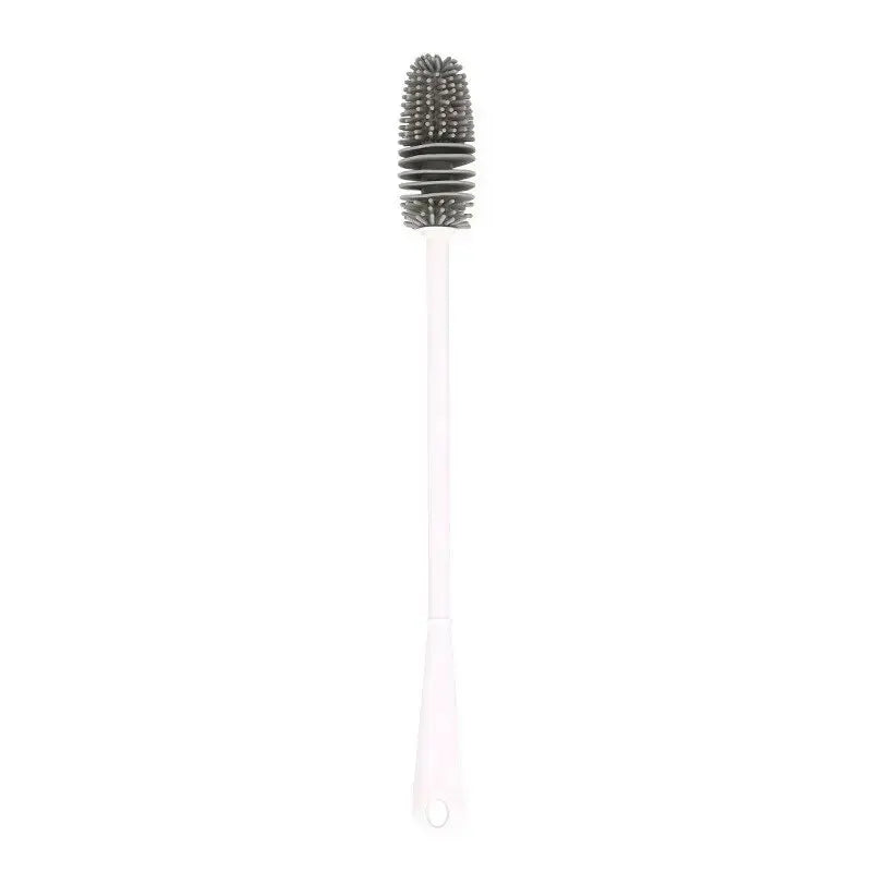 1 Silicone Milk Bottle Brush Cup Cleaner Glass Cleaner Kitchen Long Handled Beverage Bottle Glass Cup Cleaning Brush - LOCKDEALZ