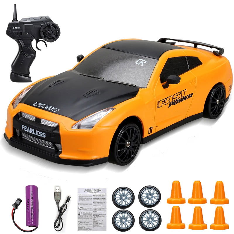 2.4G High speed Drift Rc Car 4WD Toy Remote Control AE86 Model GTR Vehicle Car RC Racing Cars Toy for Children Christmas Gifts - LOCKDEALZ