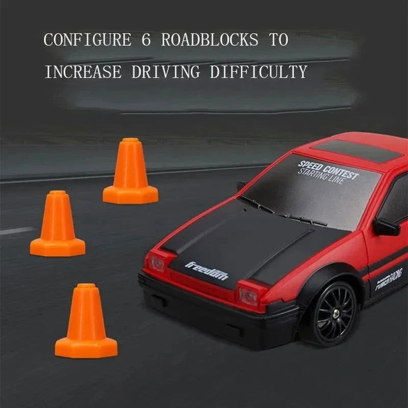 2.4G High speed Drift Rc Car 4WD Toy Remote Control AE86 Model GTR Vehicle Car RC Racing Cars Toy for Children Christmas Gifts - LOCKDEALZ