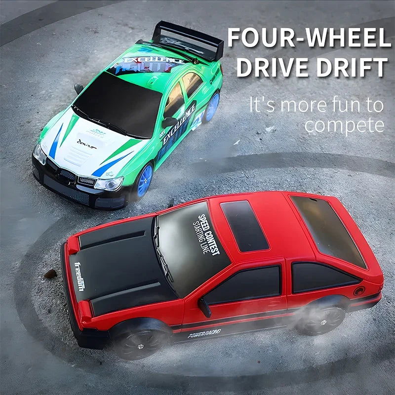 2.4G High speed Drift Rc Car 4WD Toy Remote Control AE86 Model GTR Vehicle Car RC Racing Cars Toy for Children Christmas Gifts - LOCKDEALZ