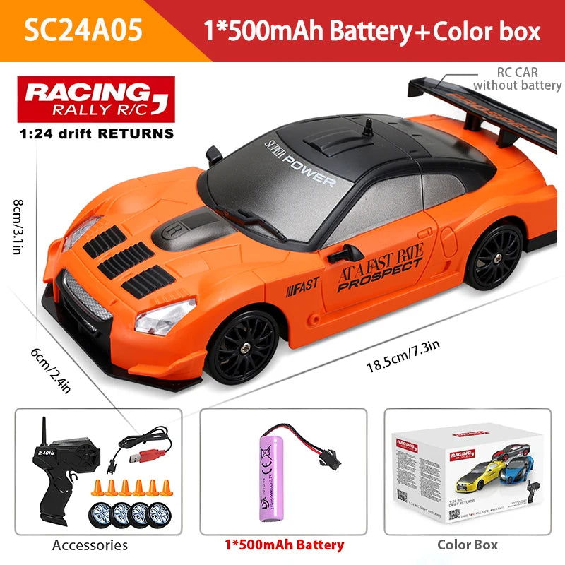 2.4G High speed Drift Rc Car 4WD Toy Remote Control AE86 Model GTR Vehicle Car RC Racing Cars Toy for Children Christmas Gifts - LOCKDEALZ