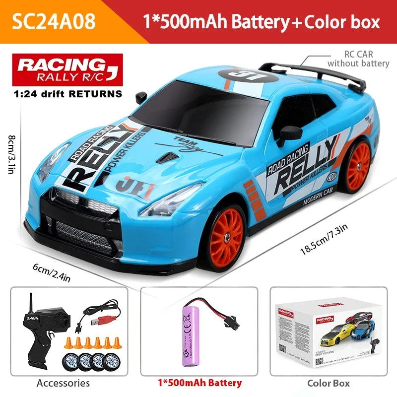 2.4G High speed Drift Rc Car 4WD Toy Remote Control AE86 Model GTR Vehicle Car RC Racing Cars Toy for Children Christmas Gifts - LOCKDEALZ