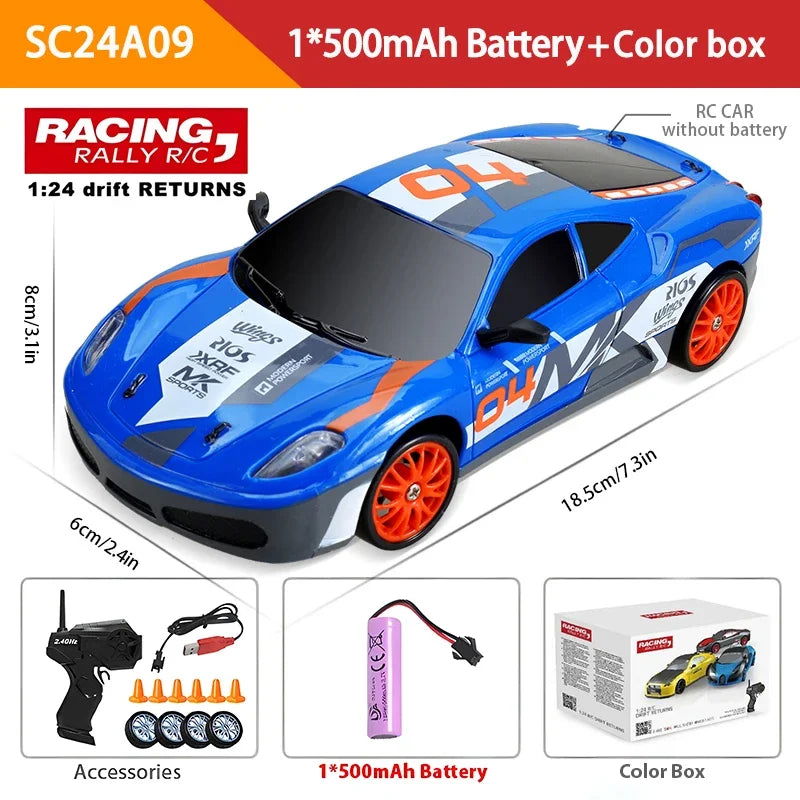 2.4G High speed Drift Rc Car 4WD Toy Remote Control AE86 Model GTR Vehicle Car RC Racing Cars Toy for Children Christmas Gifts - LOCKDEALZ