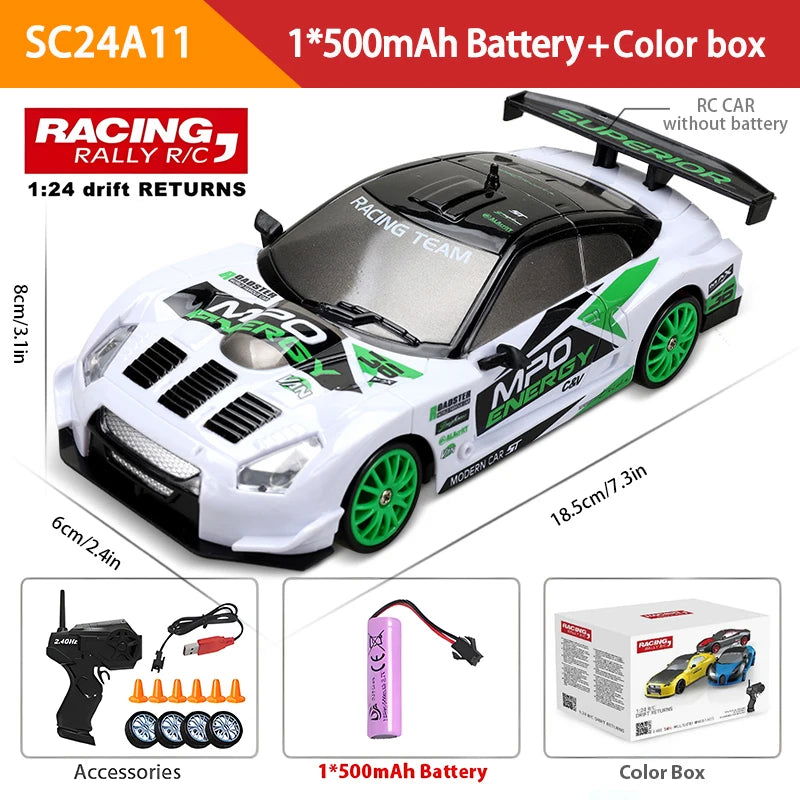 2.4G High speed Drift Rc Car 4WD Toy Remote Control AE86 Model GTR Vehicle Car RC Racing Cars Toy for Children Christmas Gifts - LOCKDEALZ