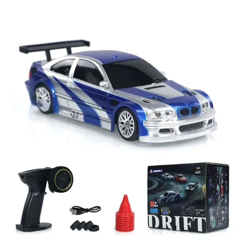 2.4G RC Drift Car 1/43 4WD Remote Control Car High Speed Four Wheel Drive Radio Controlled Mini Racing Car Model Boy Toy Gift - LOCKDEALZ