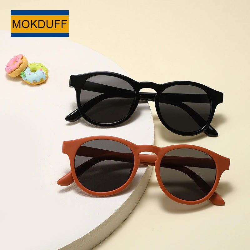 2023 Fashion Kid's First Sunglasses Round Flexible UV400 Polarized Girls Boys Silicone Sun Glasses for Ages 3-12 Years Children - LOCKDEALZ