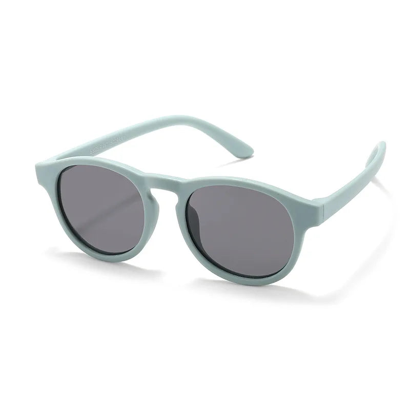 2023 Fashion Kid's First Sunglasses Round Flexible UV400 Polarized Girls Boys Silicone Sun Glasses for Ages 3-12 Years Children - LOCKDEALZ