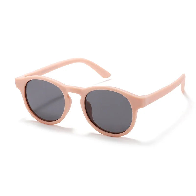 2023 Fashion Kid's First Sunglasses Round Flexible UV400 Polarized Girls Boys Silicone Sun Glasses for Ages 3-12 Years Children - LOCKDEALZ