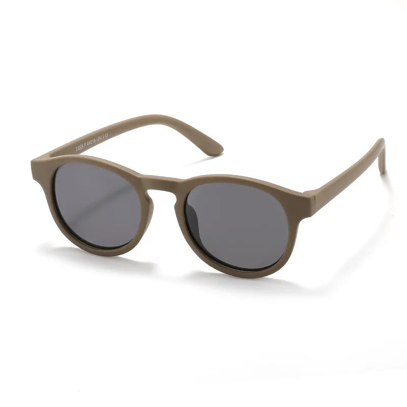 2023 Fashion Kid's First Sunglasses Round Flexible UV400 Polarized Girls Boys Silicone Sun Glasses for Ages 3-12 Years Children - LOCKDEALZ