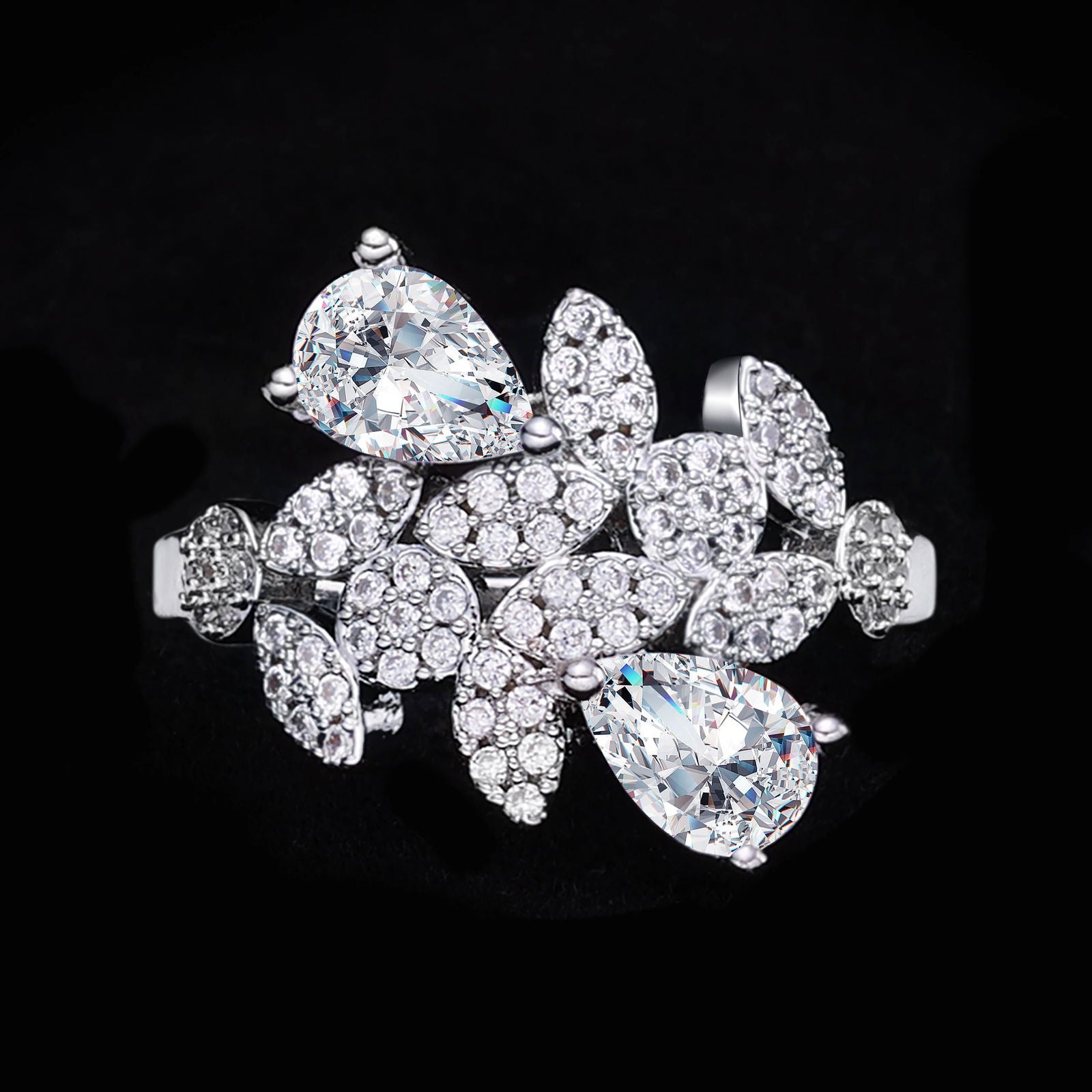 2024 Hot selling 4-piece Bride Wedding Jewelry Set with Cubic Zirconia Dubai Luxury Jewelry Set - LOCKDEALZ