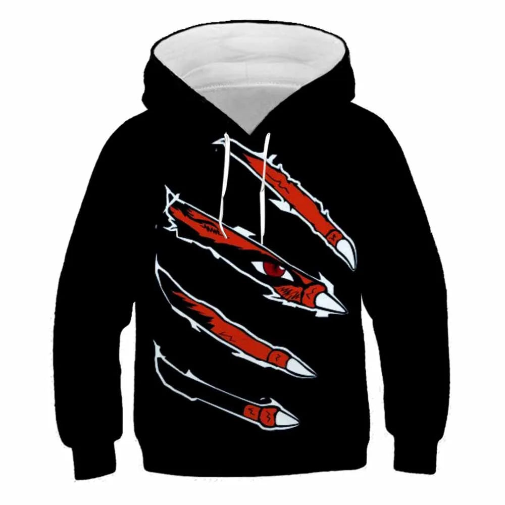 2024 New Japanese Anime Naruto Role-playing Costume Boy Hoodie Sweatshirt Hat Children's Top Harajuku Street Wear - LOCKDEALZ