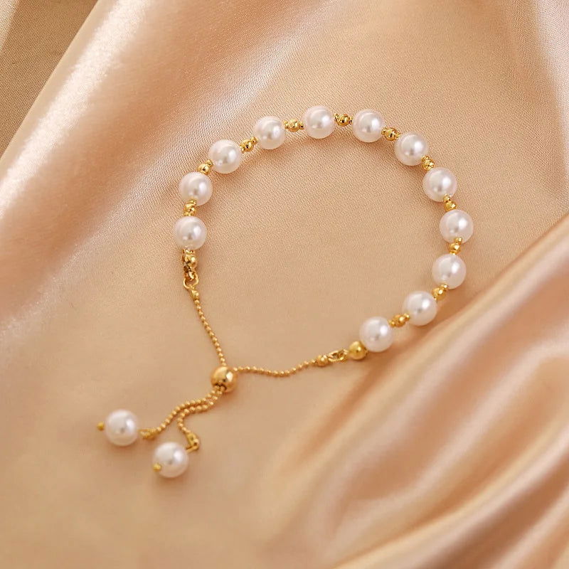 2024 New Korea New Fashion Letter D Star Simple Vintage Pendant Bracelet Woman Stainless Steel Bracelet Luxury Original Jewelry - LOCKDEALZ