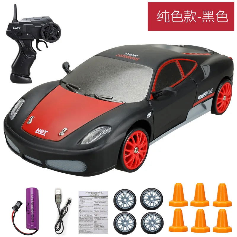 20Km/h RC Car Toys 1/24 2.4G High Speed Remote Control Mini Scale Model Vehicle Electric AE86 Drift Racing Car Gift for Kids - LOCKDEALZ