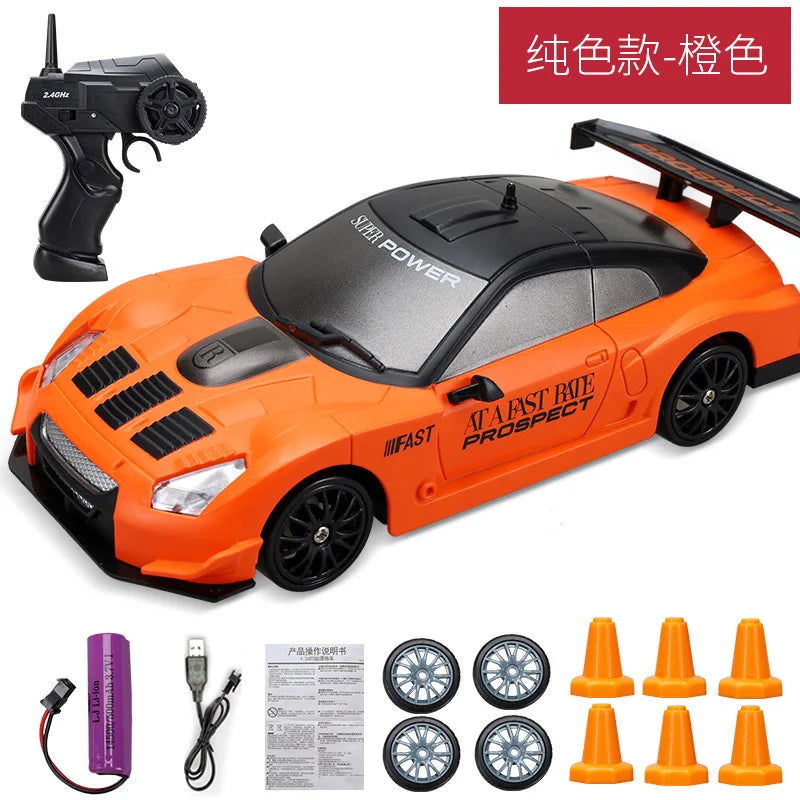 20Km/h RC Car Toys 1/24 2.4G High Speed Remote Control Mini Scale Model Vehicle Electric AE86 Drift Racing Car Gift for Kids - LOCKDEALZ