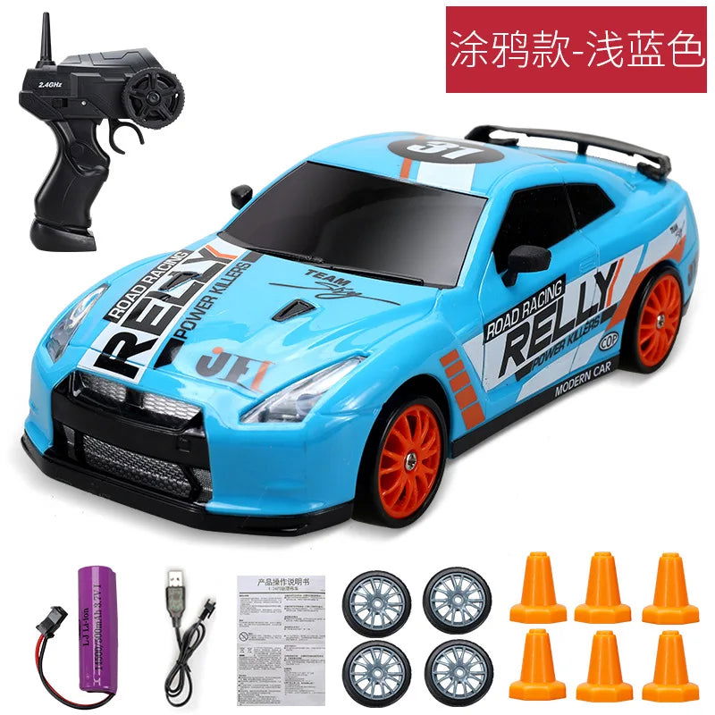 20Km/h RC Car Toys 1/24 2.4G High Speed Remote Control Mini Scale Model Vehicle Electric AE86 Drift Racing Car Gift for Kids - LOCKDEALZ