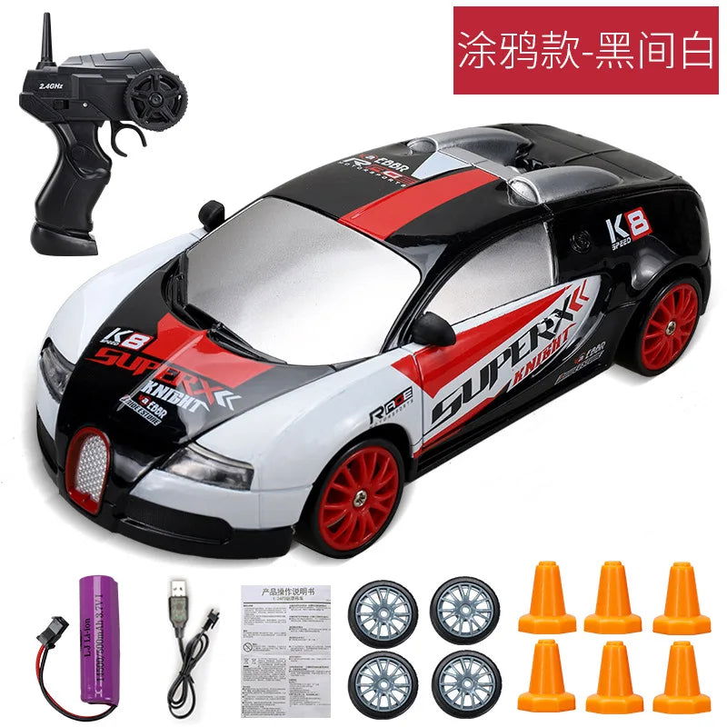 20Km/h RC Car Toys 1/24 2.4G High Speed Remote Control Mini Scale Model Vehicle Electric AE86 Drift Racing Car Gift for Kids - LOCKDEALZ