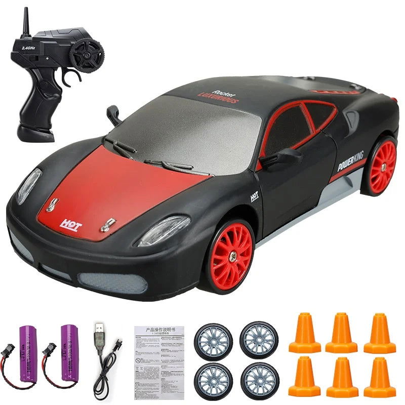 20Km/h RC Car Toys 1/24 2.4G High Speed Remote Control Mini Scale Model Vehicle Electric AE86 Drift Racing Car Gift for Kids - LOCKDEALZ