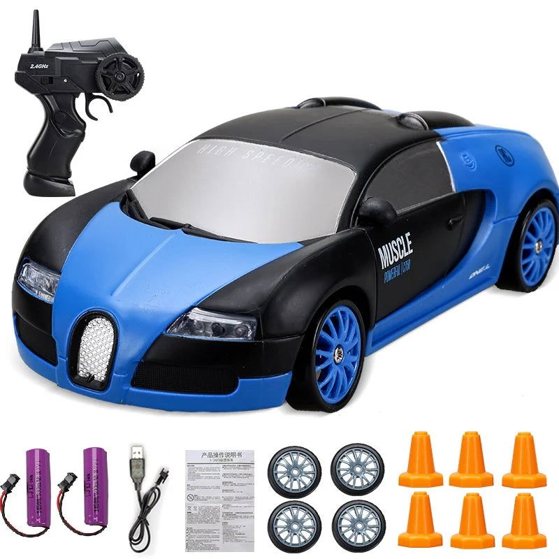 20Km/h RC Car Toys 1/24 2.4G High Speed Remote Control Mini Scale Model Vehicle Electric AE86 Drift Racing Car Gift for Kids - LOCKDEALZ