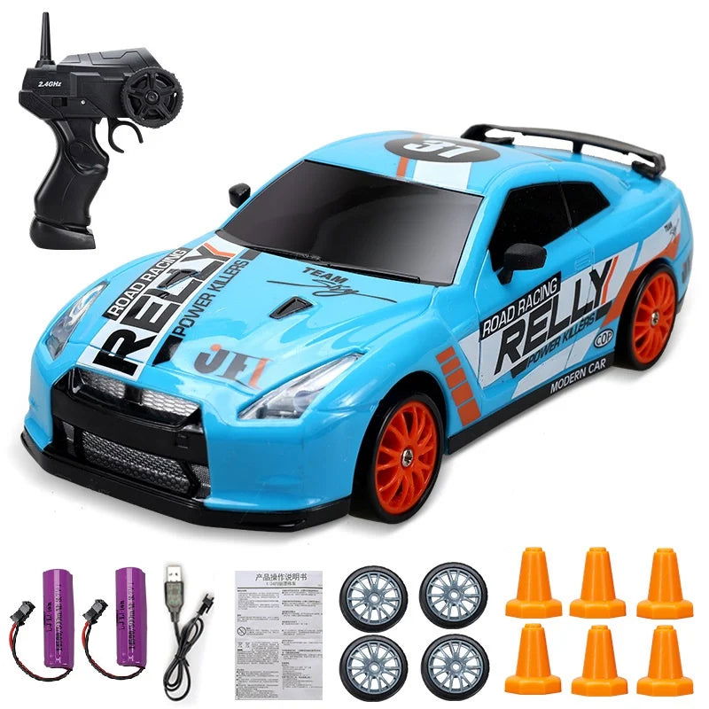 20Km/h RC Car Toys 1/24 2.4G High Speed Remote Control Mini Scale Model Vehicle Electric AE86 Drift Racing Car Gift for Kids - LOCKDEALZ