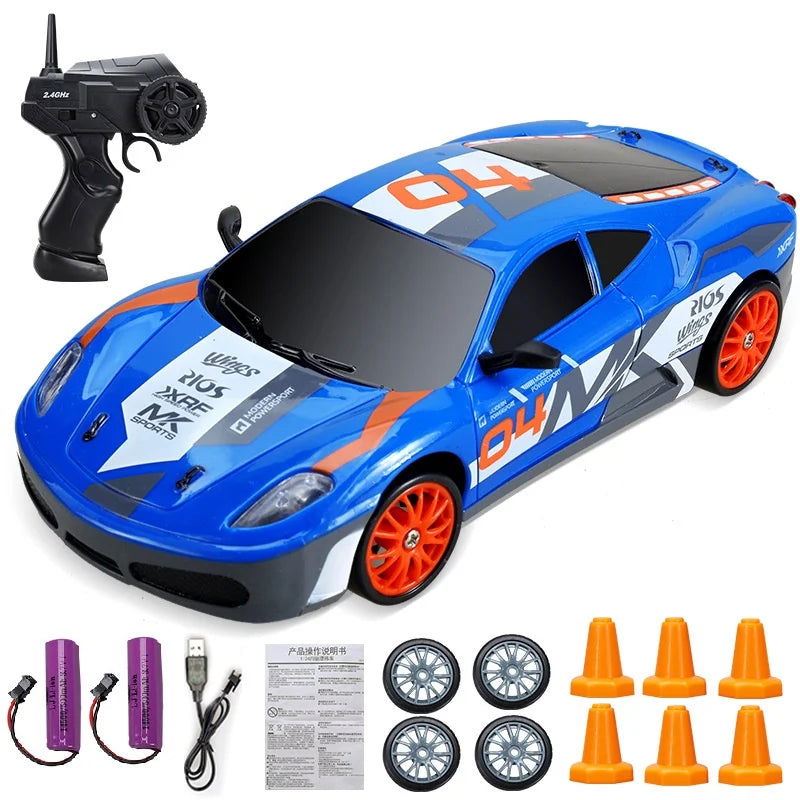 20Km/h RC Car Toys 1/24 2.4G High Speed Remote Control Mini Scale Model Vehicle Electric AE86 Drift Racing Car Gift for Kids - LOCKDEALZ