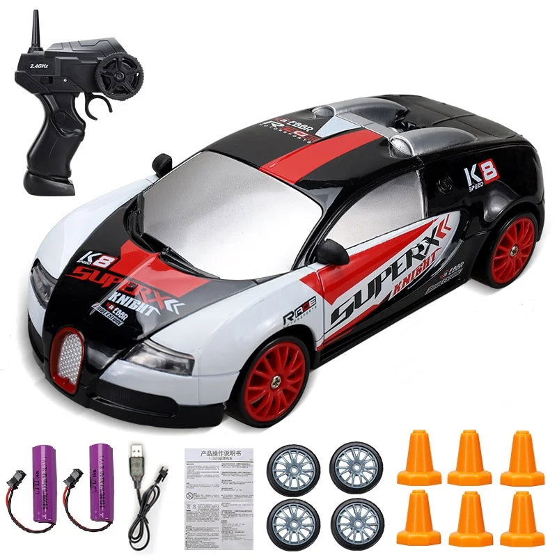 20Km/h RC Car Toys 1/24 2.4G High Speed Remote Control Mini Scale Model Vehicle Electric AE86 Drift Racing Car Gift for Kids - LOCKDEALZ