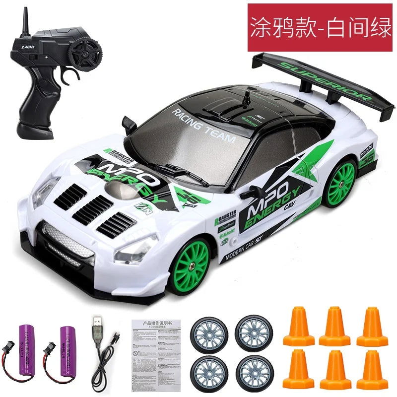 20Km/h RC Car Toys 1/24 2.4G High Speed Remote Control Mini Scale Model Vehicle Electric AE86 Drift Racing Car Gift for Kids - LOCKDEALZ