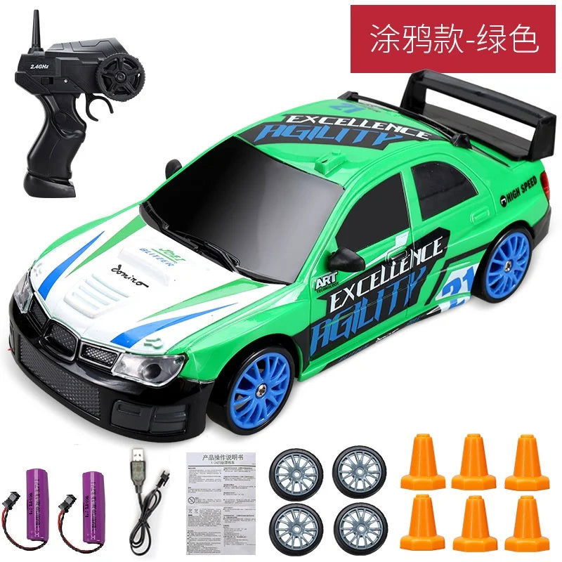 20Km/h RC Car Toys 1/24 2.4G High Speed Remote Control Mini Scale Model Vehicle Electric AE86 Drift Racing Car Gift for Kids - LOCKDEALZ
