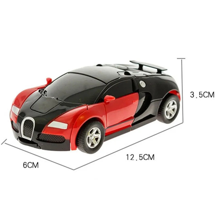2 In 1 Car Toys One-key Deformation Car Toys Automatic Transformation Robot Model Car Diecasts Toy Boys Gifts Children Toys Gift - LOCKDEALZ
