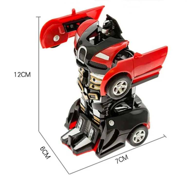 2 In 1 Car Toys One-key Deformation Car Toys Automatic Transformation Robot Model Car Diecasts Toy Boys Gifts Children Toys Gift - LOCKDEALZ