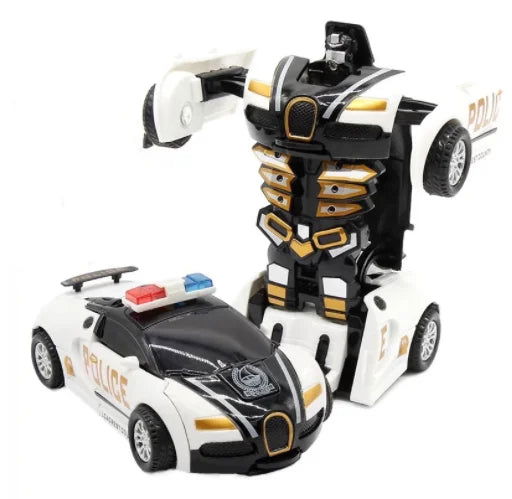 2 In 1 Car Toys One-key Deformation Car Toys Automatic Transformation Robot Model Car Diecasts Toy Boys Gifts Children Toys Gift - LOCKDEALZ