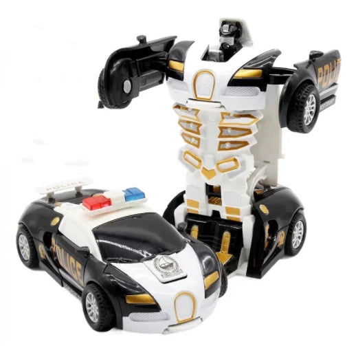 2 In 1 Car Toys One-key Deformation Car Toys Automatic Transformation Robot Model Car Diecasts Toy Boys Gifts Children Toys Gift - LOCKDEALZ