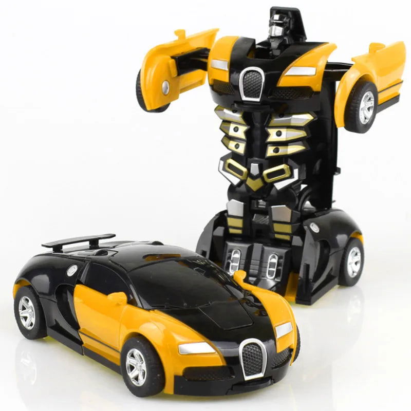 2 In 1 Car Toys One-key Deformation Car Toys Automatic Transformation Robot Model Car Diecasts Toy Boys Gifts Children Toys Gift - LOCKDEALZ