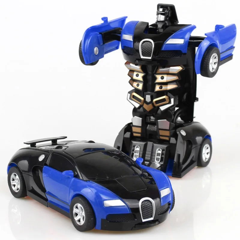 2 In 1 Car Toys One-key Deformation Car Toys Automatic Transformation Robot Model Car Diecasts Toy Boys Gifts Children Toys Gift - LOCKDEALZ