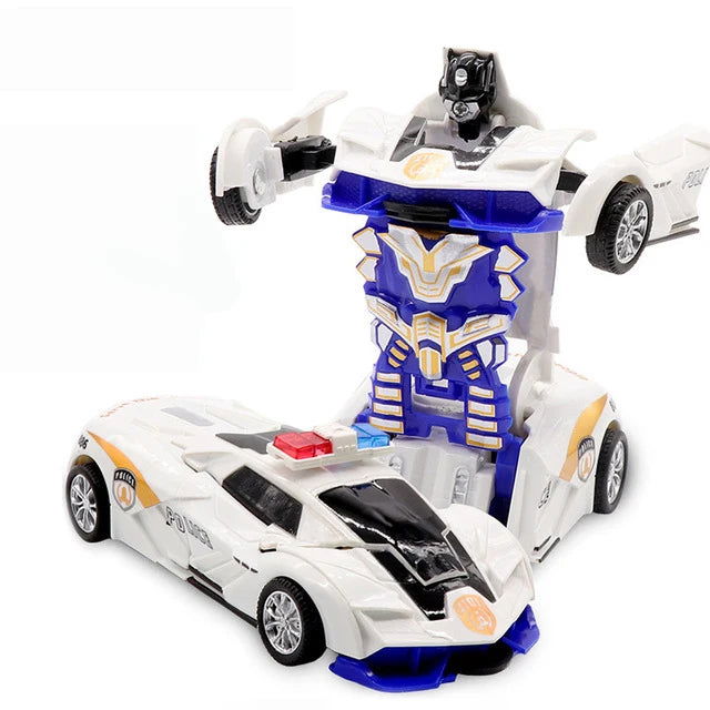 2 In 1 Car Toys One-key Deformation Car Toys Automatic Transformation Robot Model Car Diecasts Toy Boys Gifts Children Toys Gift - LOCKDEALZ