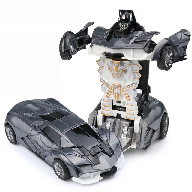 2 In 1 Car Toys One-key Deformation Car Toys Automatic Transformation Robot Model Car Diecasts Toy Boys Gifts Children Toys Gift - LOCKDEALZ