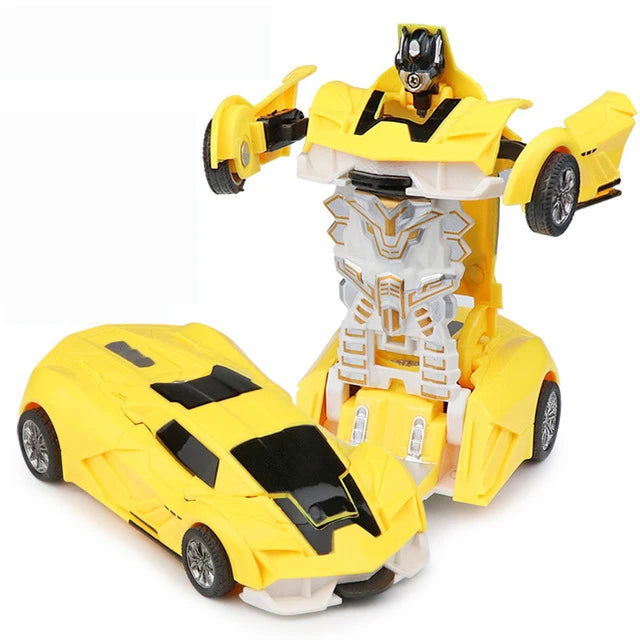 2 In 1 Car Toys One-key Deformation Car Toys Automatic Transformation Robot Model Car Diecasts Toy Boys Gifts Children Toys Gift - LOCKDEALZ