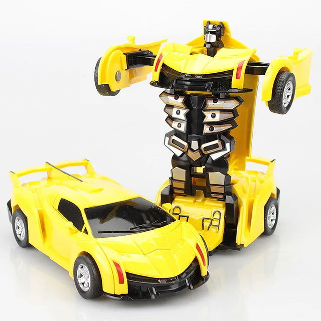 2 In 1 Car Toys One-key Deformation Car Toys Automatic Transformation Robot Model Car Diecasts Toy Boys Gifts Children Toys Gift - LOCKDEALZ