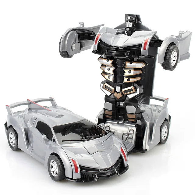 2 In 1 Car Toys One-key Deformation Car Toys Automatic Transformation Robot Model Car Diecasts Toy Boys Gifts Children Toys Gift - LOCKDEALZ