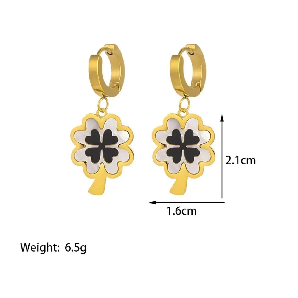 2 PCS Set Metal Leaves Epoxy Earring Necklace Set Shinny Gold Color Metal Heart Fatima Hand Colorful Epoxy Women Jewelry Set - LOCKDEALZ