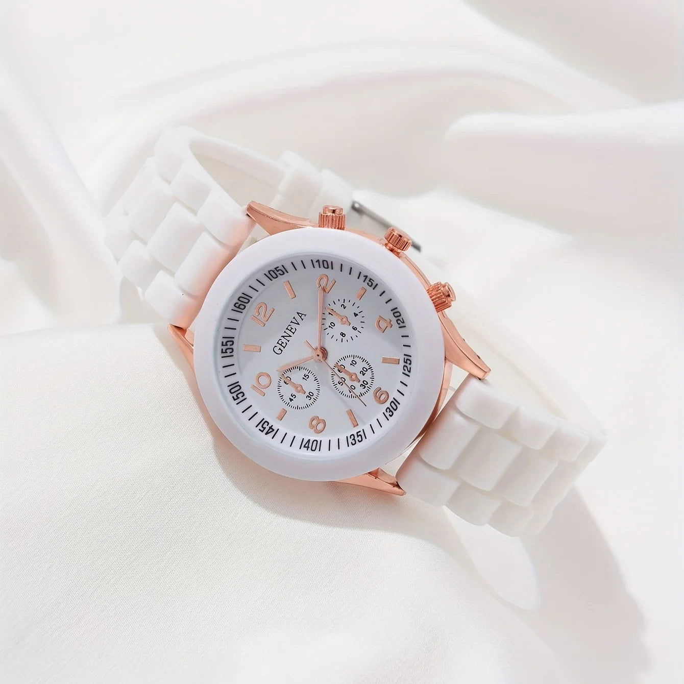 5PCS Set Luxury Watch Women Ring Necklace Earrings Rhinestone Fashion Wristwatch Female Casual Ladies Watches Bracelet Set Clock - LOCKDEALZ