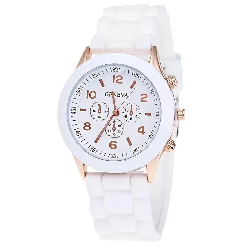 5PCS Set Luxury Watch Women Ring Necklace Earrings Rhinestone Fashion Wristwatch Female Casual Ladies Watches Bracelet Set Clock - LOCKDEALZ
