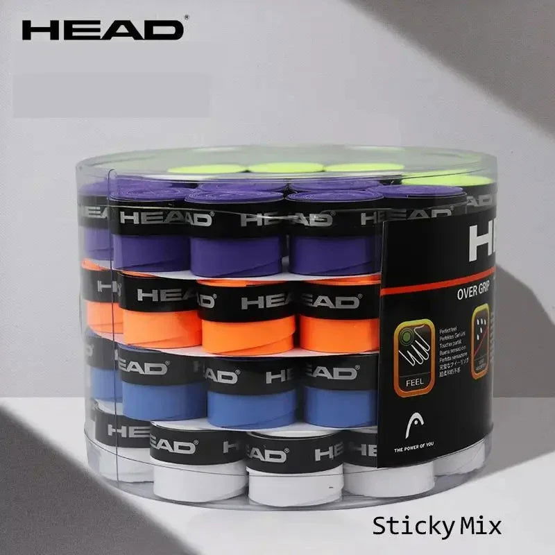 60pcs/lot HEAD Tennis Overgrip Padel Racket Single Tenis Grip Tape Anti Slip Outdoor Training Sweatband Badminton Accessories - LOCKDEALZ